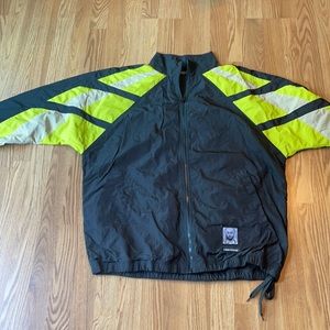 Salvatore Ganacci large black zip up jacket